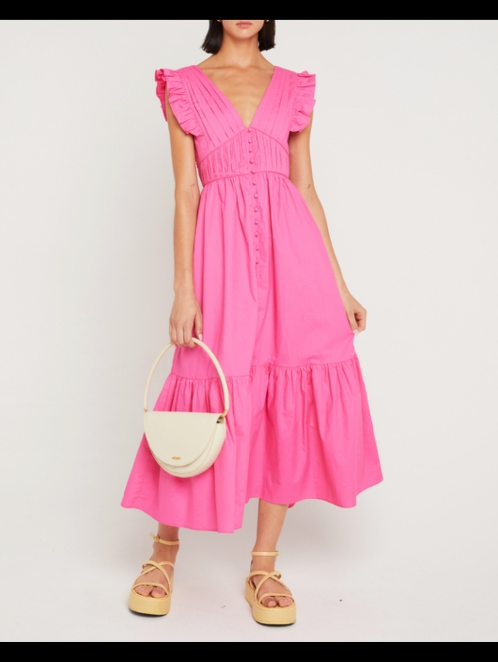 NWT o.p.t X Revolve One Pretty Time Pink Open Back Maxi Dress Size Small